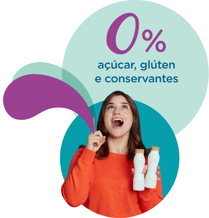 % açúcar, glúten e conservantes