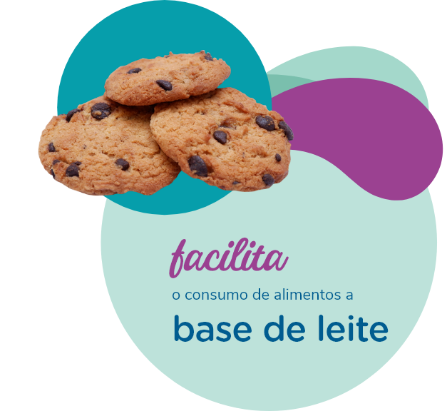 Facilita o consumo de alimentos a base de leite